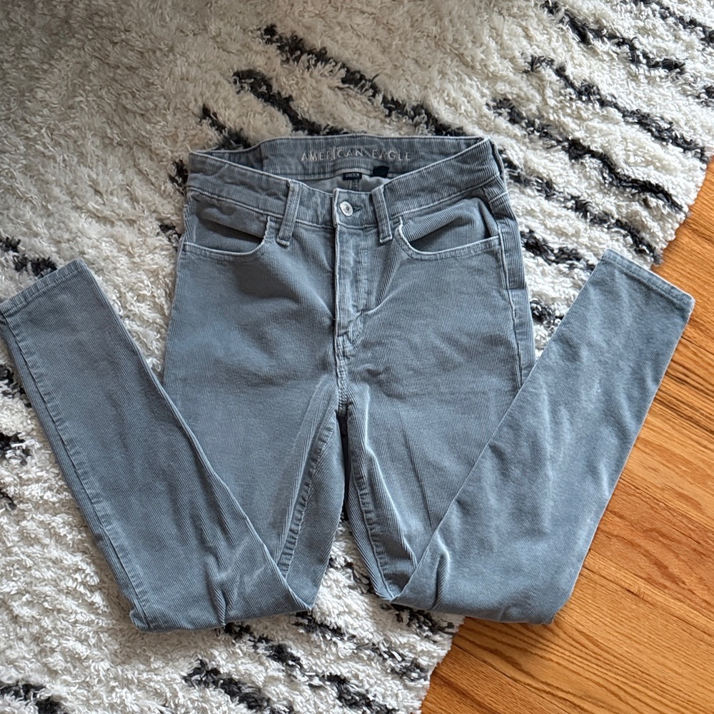 American Eagle Outfitters Women’s Bluish Gray Corduroy